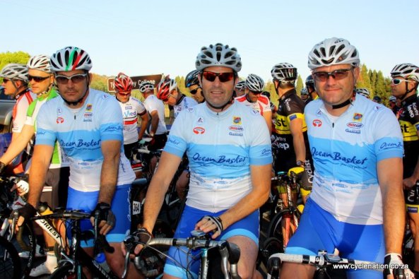 From left to right: Willem, Conor and Jason - more of our 40+ Ocean Basket Vets Cycle Team